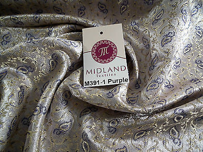 Indian Embroided Floral Metallic Banarsi Brocade Fabric 44' M391 Mtex - Midland Textiles & Fabric