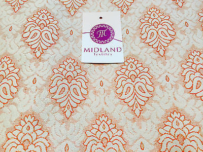 Indian Banarsi Floral Ornamental Motif Woven Brocade fabric 44" M242 Mtex - Midland Textiles & Fabric