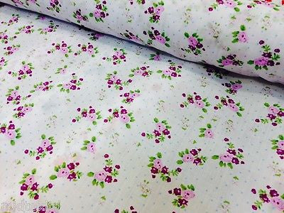 Vintage  floral ditsy Shabby Chic poly cotton printed fabric 44' Wide M341 Mtex - Midland Textiles & Fabric