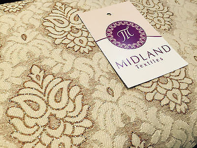 Indian Banarsi Floral Ornamental Motif Woven Brocade fabric 44' M242 Mtex - Midland Textiles & Fabric