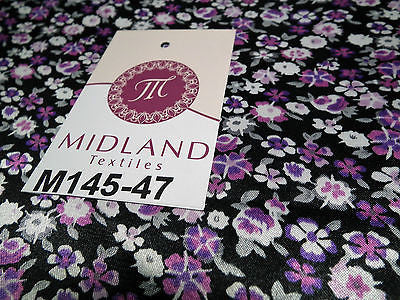 Floral Ditsy Printed Silky Smooth Satin Dress Fabric 58' Wide M145-46-47-48 - Midland Textiles & Fabric