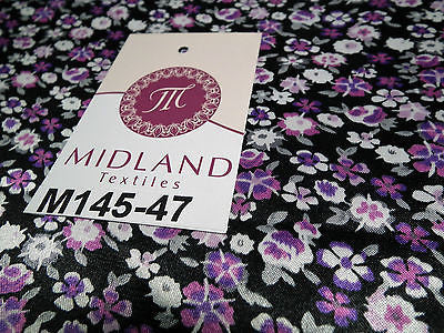 Floral Ditsy Printed Silky Smooth Satin Dress Fabric 58" Wide M145-46-47-48 - Midland Textiles & Fabric