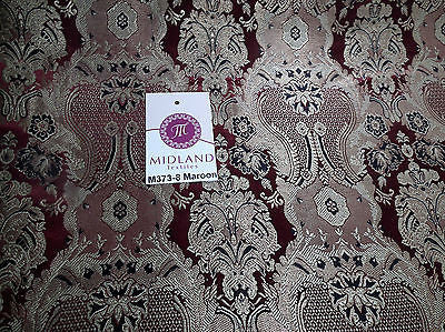 Indian Banarsi Gold Metallic Ornamental floral brocade fabric M373 Mtex 40' wide - Midland Textiles & Fabric