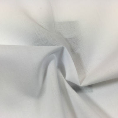 White lightweight 100% Combed cotton voile fabric for blouses, skirts 55" M706 - Midland Textiles & Fabric