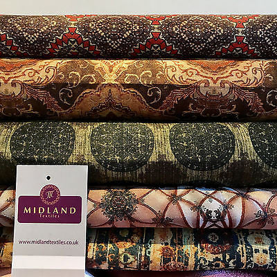 Woven Tussar 100% Silk Printed dress and cushion Fabric 44' M680 Mtex - Midland Textiles & Fabric