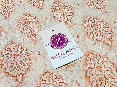 Indian Banarsi Floral Ornamental Motif Woven Brocade fabric 44' M242 Mtex - Midland Textiles & Fabric