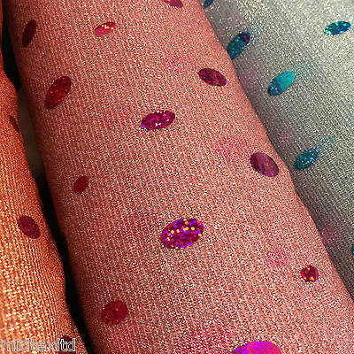 Oval holographic contrasting sequins Knit Fancy dress fabric 58' M151 Mtex - Midland Textiles & Fabric