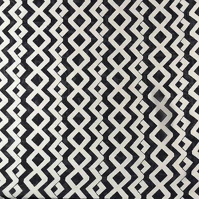 Cream and Navy Diamond Striped Georgette Chiffon Printed Fabric 58" M401-37 Mtex - Midland Textiles & Fabric