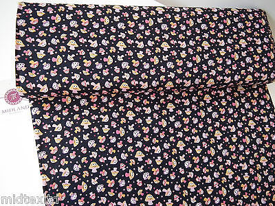 Mushroom Print 100% Cotton Poplin Fabric, 45' Wide Craft Cotton M27 - Midland Textiles & Fabric