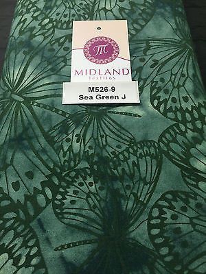 Large Butterfly Melody Print Fabric 5620 100% Cotton 44' Wide M526 Mtex - Midland Textiles & Fabric