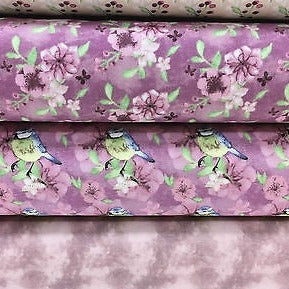 Pink Watercolour Floral 100% Cotton Craft & Patchwork fabric 44" Wide M561 Mtex - Midland Textiles & Fabric