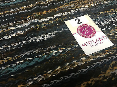 Multi Coloured Striped printed ity Jersey Lycra Stretch Fabric 58" M167 Mtex - Midland Textiles & Fabric