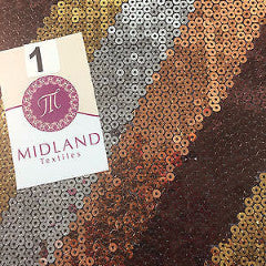 45 Degrees Diagonal Stripe Sew on Sequins Net Dress Fabric 58' Wide M81 Mtex - Midland Textiles & Fabric