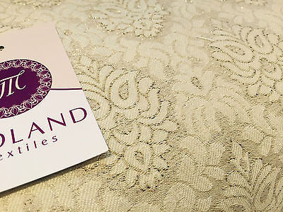 Indian Banarsi Floral Ornamental Motif Woven Brocade fabric 44' M242 Mtex - Midland Textiles & Fabric