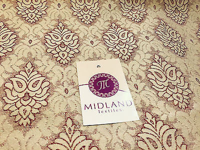 Indian Banarsi Floral Ornamental Motif Woven Brocade fabric 44' M242 Mtex - Midland Textiles & Fabric