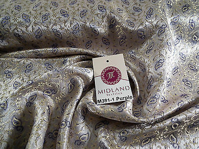 Indian Embroided Floral Metallic Banarsi Brocade Fabric 44' M391 Mtex - Midland Textiles & Fabric
