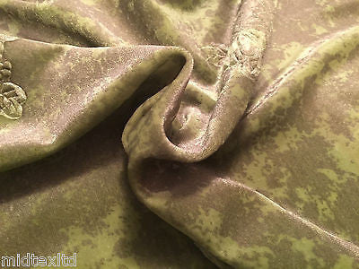 Floral embossed Velvet with gold print  58" M16-8 & 9 Mtex - Midland Textiles & Fabric