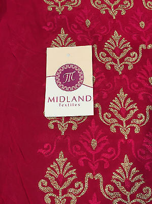 Luxury Crepe Fabric Metallic Embroidery 36' M243 Mtex - Midland Textiles & Fabric