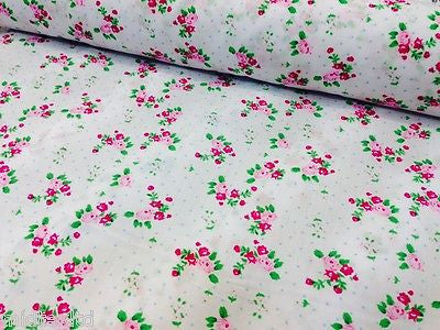 Vintage  floral ditsy Shabby Chic poly cotton printed fabric 44' Wide M341 Mtex - Midland Textiles & Fabric