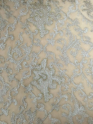 Luxury Crepe Fabric Metallic Embroidery 36' M243 Mtex - Midland Textiles & Fabric