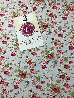 Vinatge Floral poly cotton print dress craft fabric 44" Wide M353 Mtex - Midland Textiles & Fabric