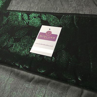 Black Floral Crinkle foggy foil chiffon printed dance fabric 44' M694 Mtex - Midland Textiles & Fabric
