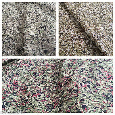 44' Leaf Print 100% Cotton Fabric Craft Dressmaking Patchwork Midtex M301 F953 - Midland Textiles & Fabric