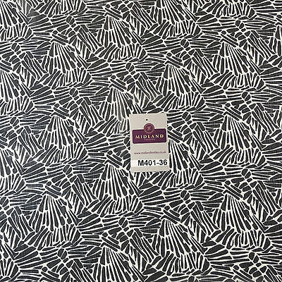 Navy and White Chiffon Youryu High Street Printed Dress Fabric 58' M401-36 Mtex - Midland Textiles & Fabric