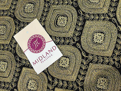Luxury Crepe Fabric Metallic Embroidery 36' M243 Mtex - Midland Textiles & Fabric