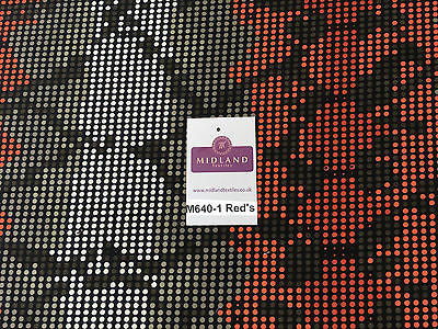 Spotted printed ity stretch jersey Lycra dress Fabric 58' wide M640 Mtex - Midland Textiles & Fabric