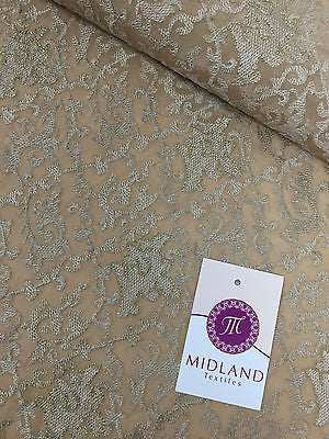 Luxury Crepe Fabric Metallic Embroidery 36' M243 Mtex - Midland Textiles & Fabric