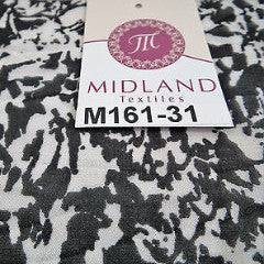 Black and White Abstract printed chiffon fabric 44' wide M161-31 Mtex - Midland Textiles & Fabric