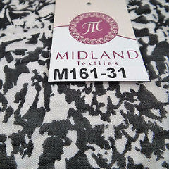 Black and White Abstract printed chiffon fabric 44" wide M161-31 Mtex - Midland Textiles & Fabric
