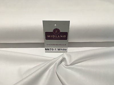 Plain White 100% Cotton ideal for clothing, draping, Craft 60" Wide M670-1 - Midland Textiles & Fabric