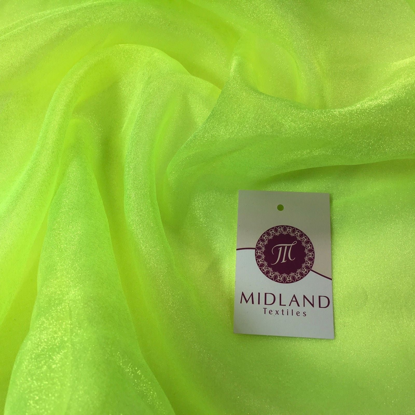 CRYSTAL ORGANZA WEDDING BRIDAL DANCE VEIL DRESS FABRIC MATERIAL 45" WIDE M111 - Midland Textiles & Fabric