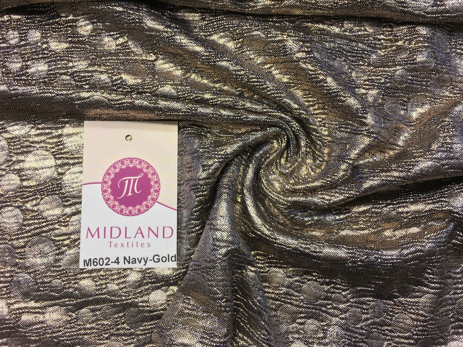 Metallic Corduroy Foil Lame Fabric 1 way stretch 58" wide M602 Mtex - Midland Textiles & Fabric