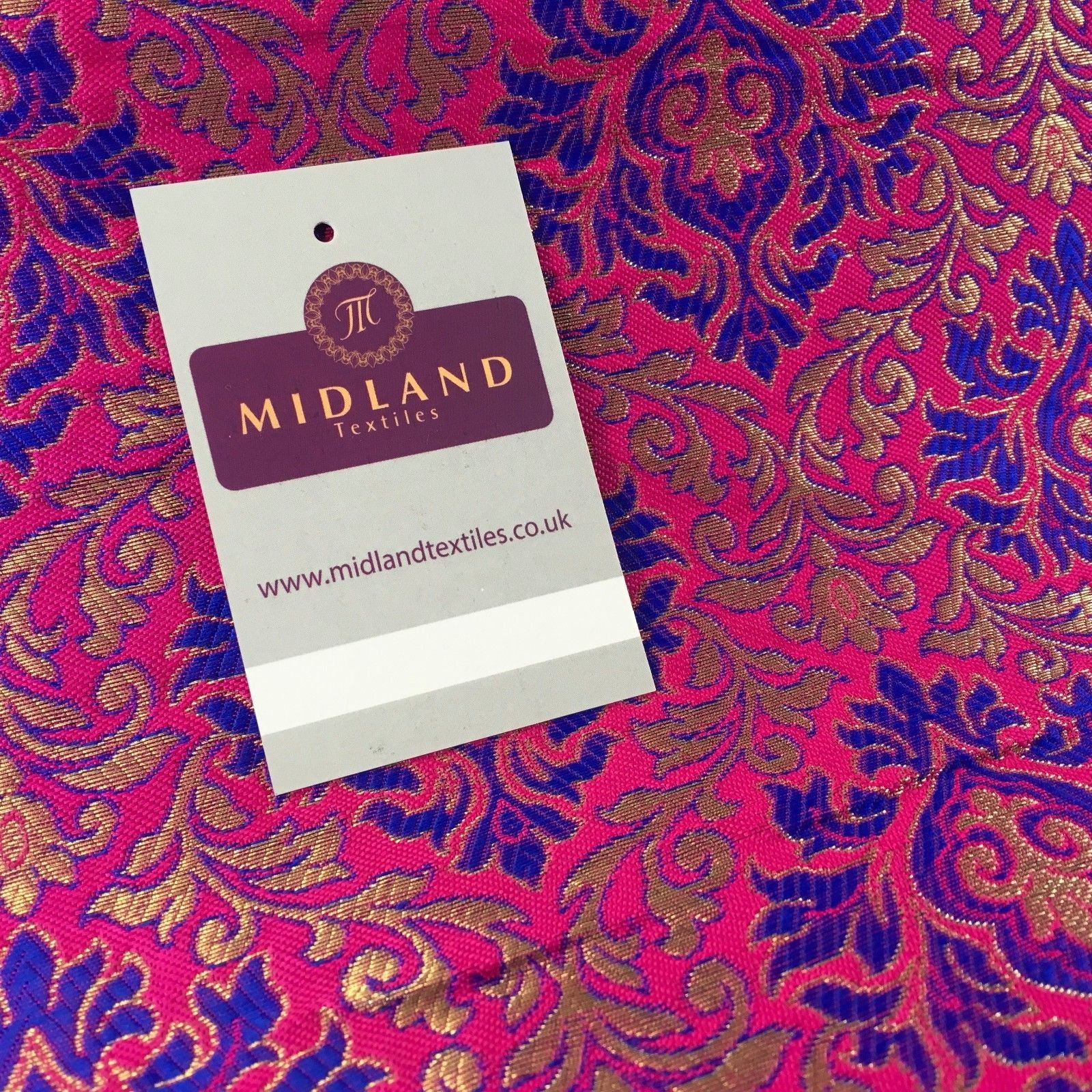 Indian Vintage Ornate jacquard Banarsi brocade waistcoat fabric 50" M725 Mtex - Midland Textiles & Fabric