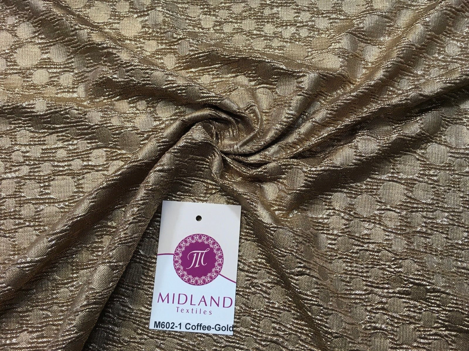 Metallic Corduroy Foil Lame Fabric 1 way stretch 58' wide M602 Mtex - Midland Textiles & Fabric