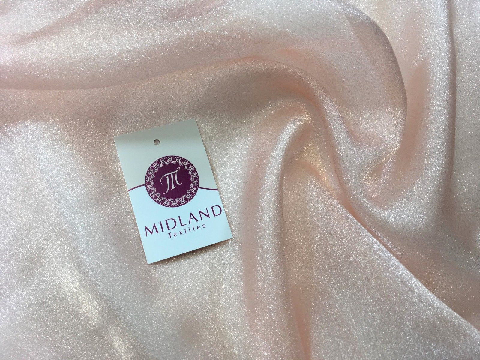 CRYSTAL ORGANZA WEDDING BRIDAL DANCE VEIL DRESS FABRIC MATERIAL 45' WIDE M111 - Midland Textiles & Fabric