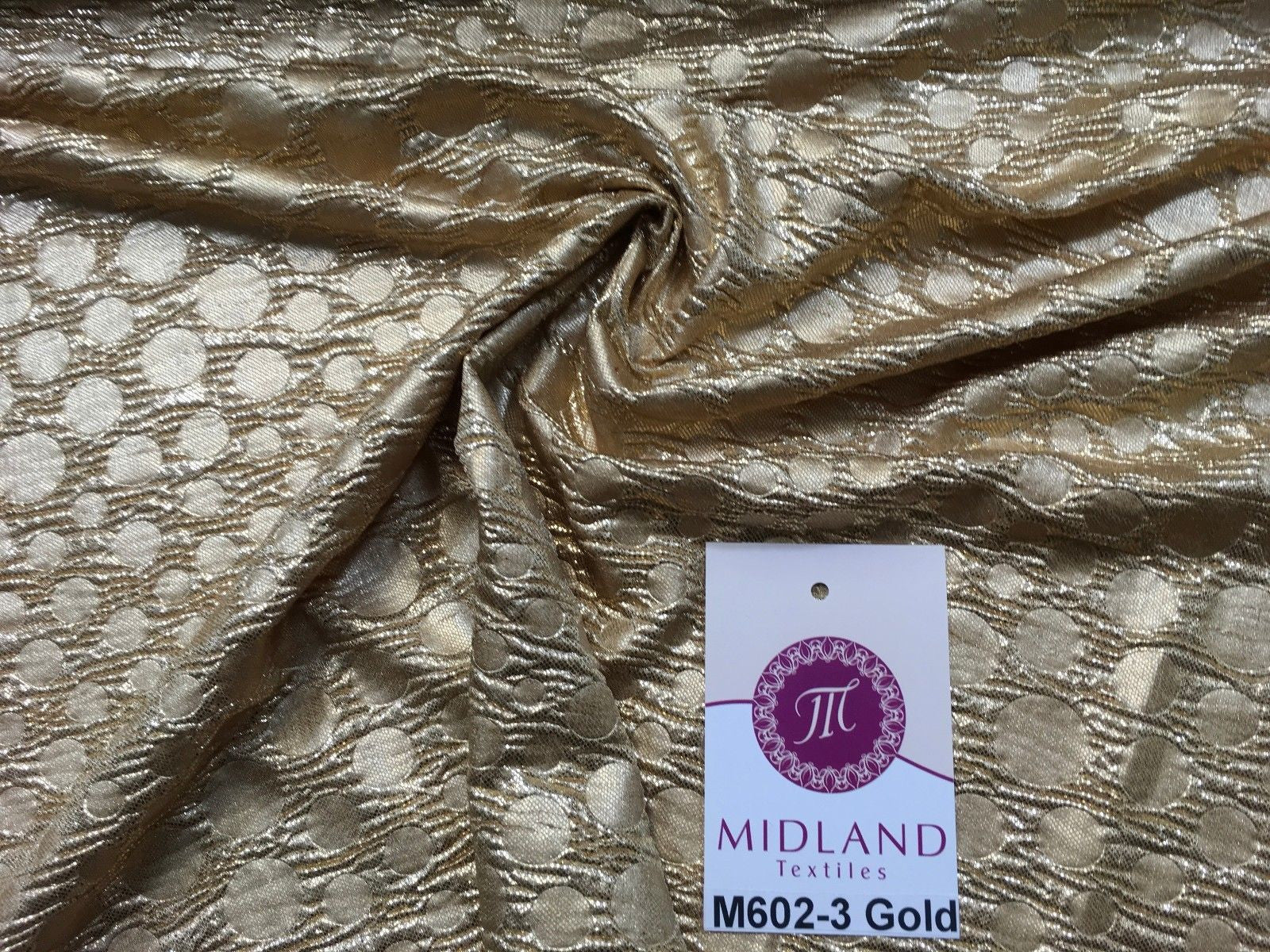Metallic Corduroy Foil Lame Fabric 1 way stretch 58' wide M602 Mtex - Midland Textiles & Fabric