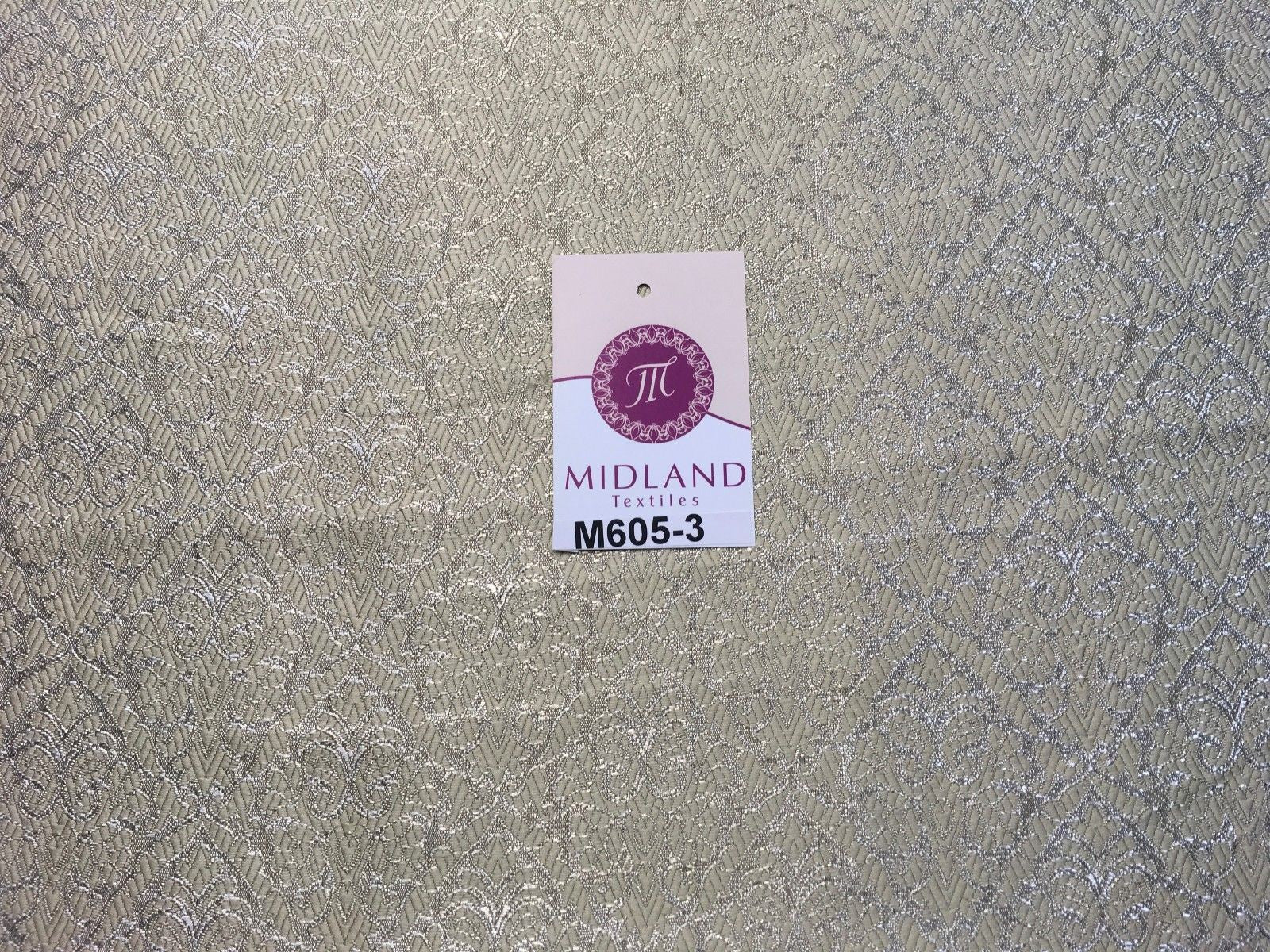 Indian Metallic Ornamental Jacquard faux silk banarsi Brocade 44" Wide M605 - Midland Textiles & Fabric