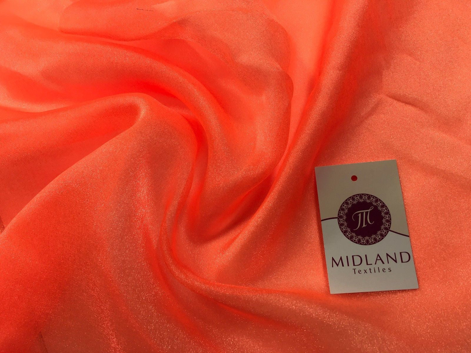 CRYSTAL ORGANZA WEDDING BRIDAL DANCE VEIL DRESS FABRIC MATERIAL 45' WIDE M111 - Midland Textiles & Fabric