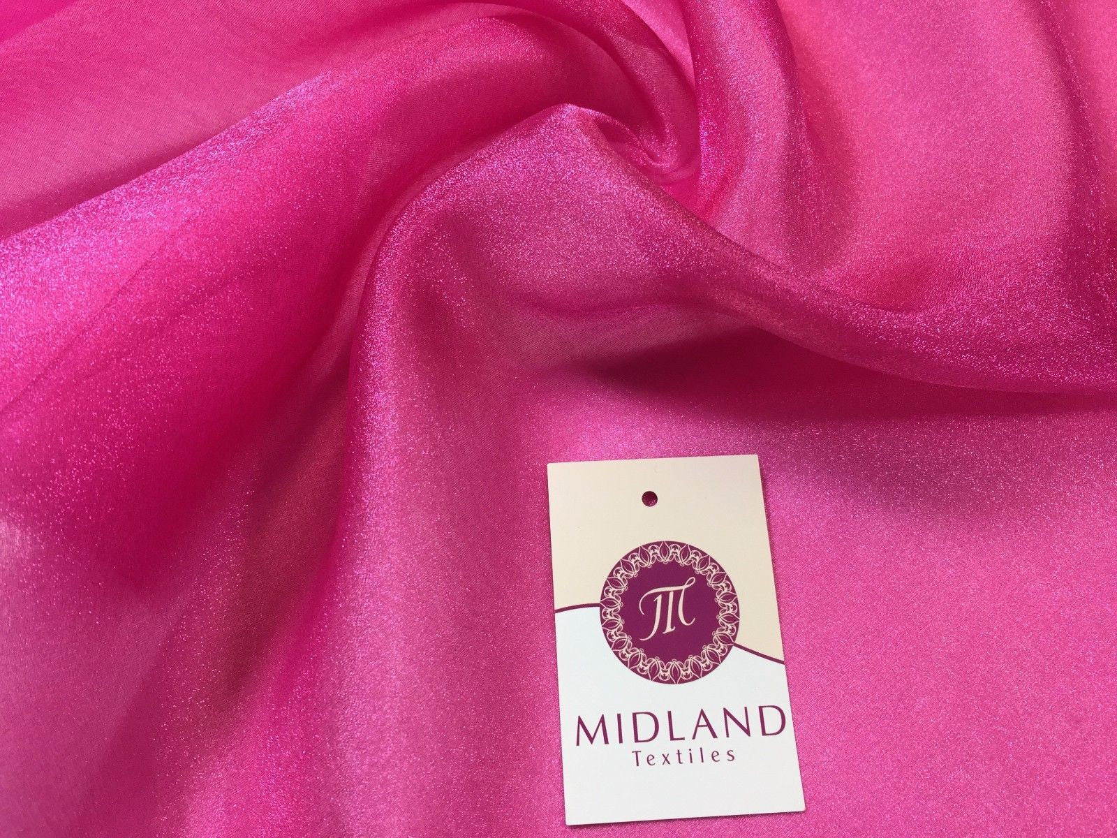 CRYSTAL ORGANZA WEDDING BRIDAL DANCE VEIL DRESS FABRIC MATERIAL 45' WIDE M111 - Midland Textiles & Fabric