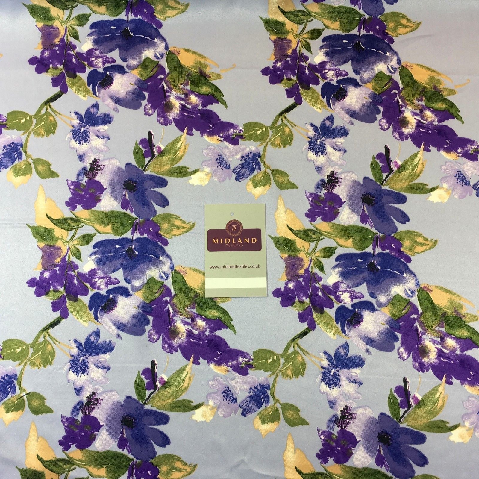 Silky Smooth Floral Satin Dress, Scarf fabric 58' Wide M727 Mtex - Midland Textiles & Fabric