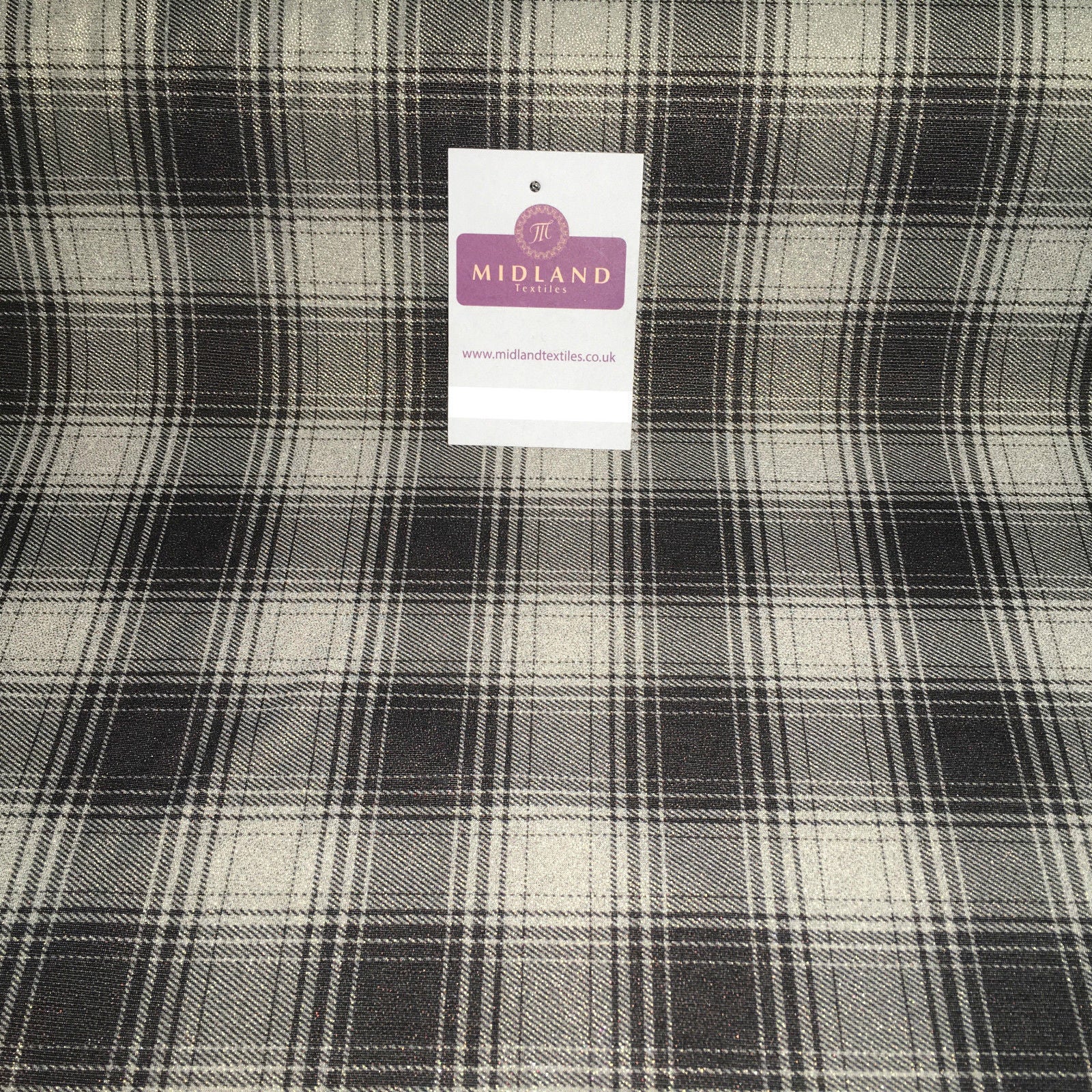 Shimmer Checkered Printed ITY Dress,  Fabric  58" wide M729 Mtex - Midland Textiles & Fabric