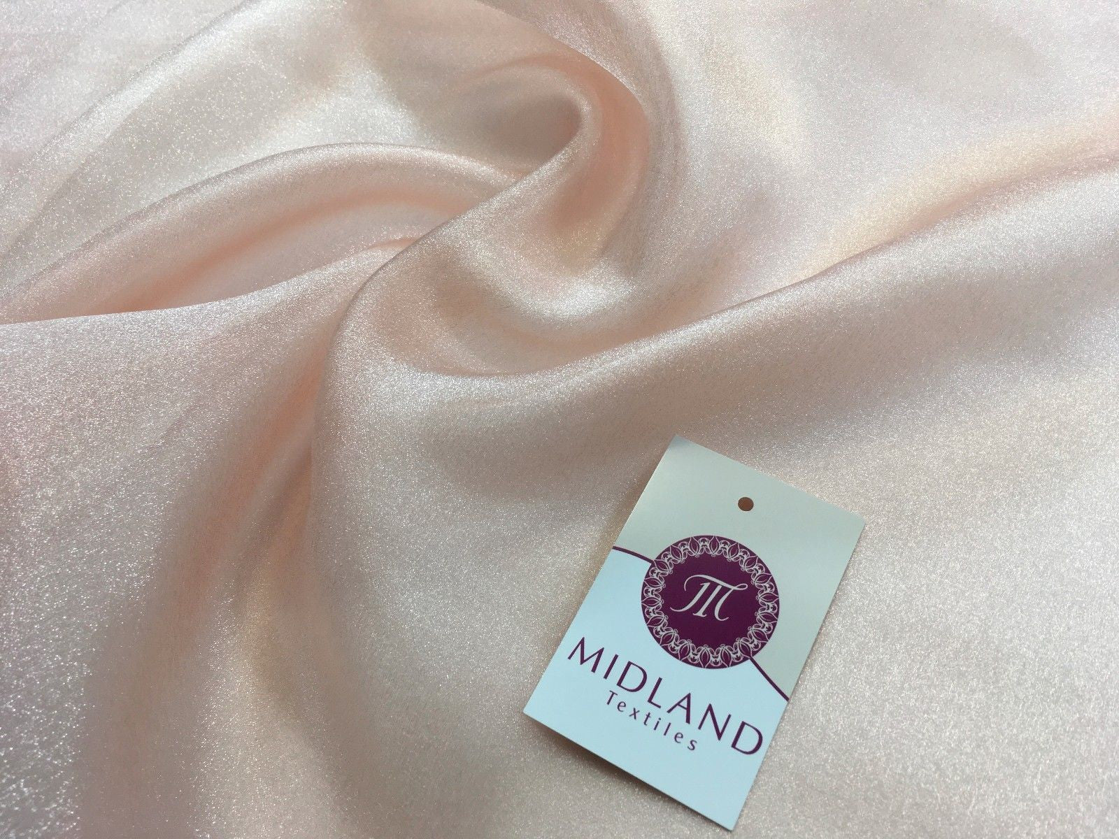 CRYSTAL ORGANZA WEDDING BRIDAL DANCE VEIL DRESS FABRIC MATERIAL 45' WIDE M111 - Midland Textiles & Fabric