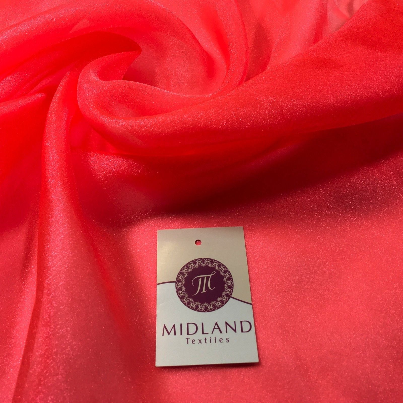 CRYSTAL ORGANZA WEDDING BRIDAL DANCE VEIL DRESS FABRIC MATERIAL 45" WIDE M111 - Midland Textiles & Fabric