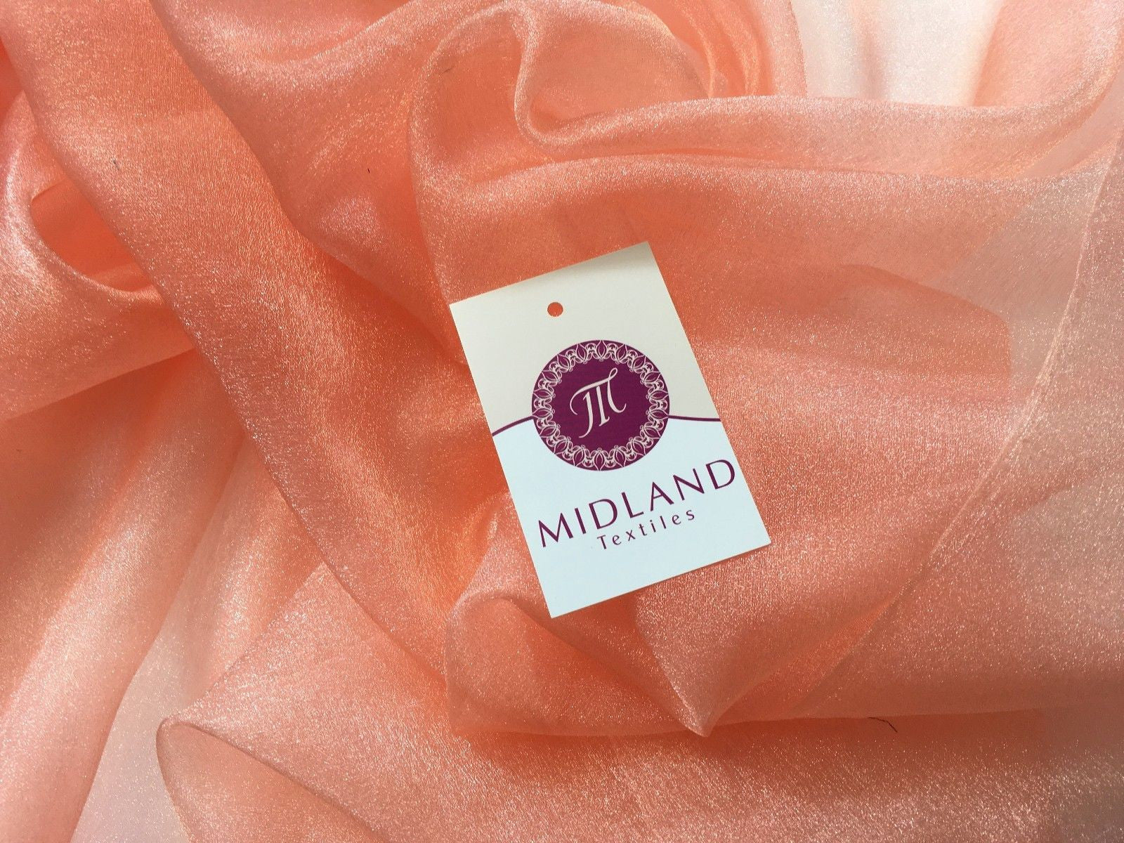 CRYSTAL ORGANZA WEDDING BRIDAL DANCE VEIL DRESS FABRIC MATERIAL 45' WIDE M111 - Midland Textiles & Fabric