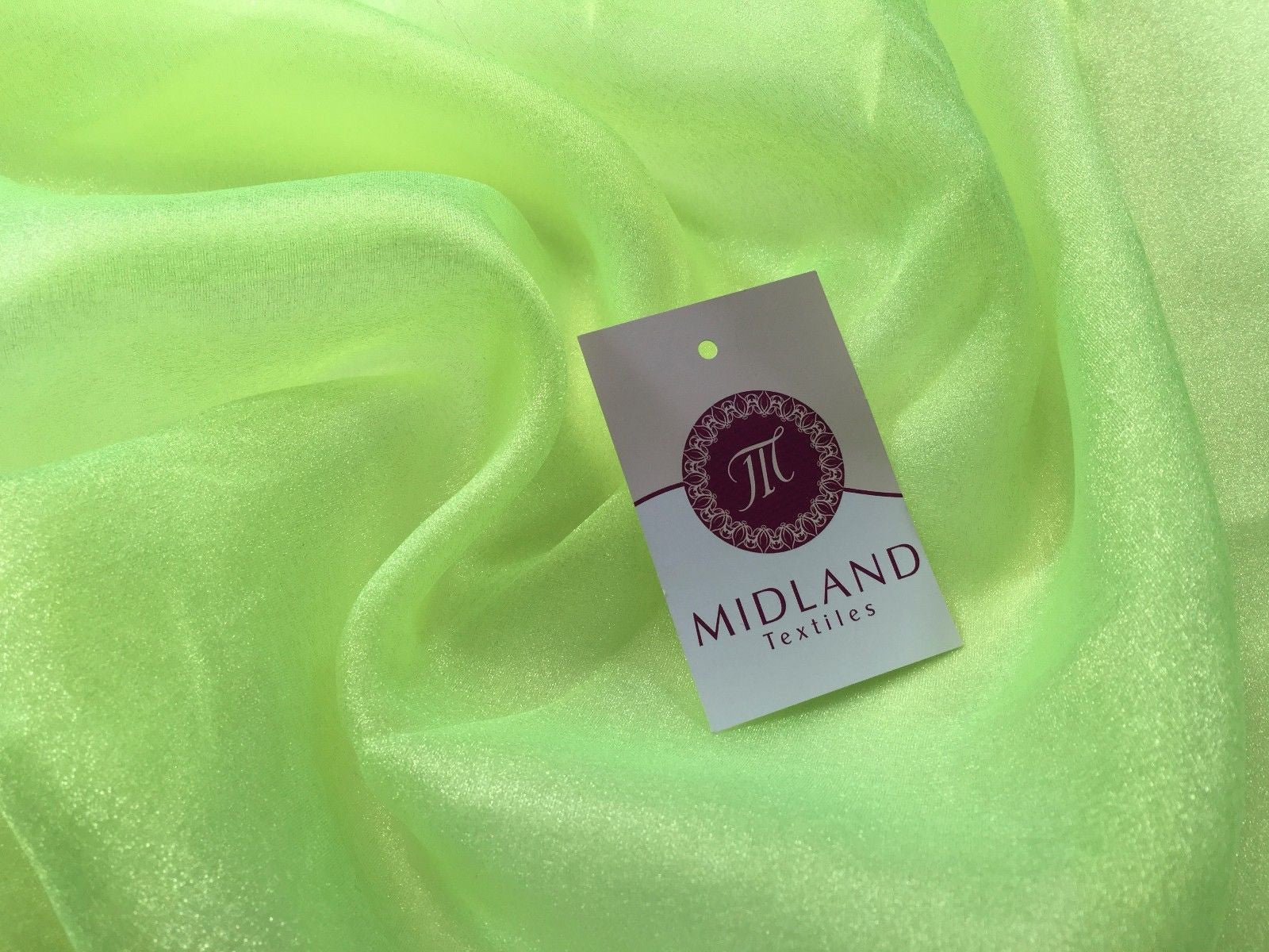 CRYSTAL ORGANZA WEDDING BRIDAL DANCE VEIL DRESS FABRIC MATERIAL 45' WIDE M111 - Midland Textiles & Fabric