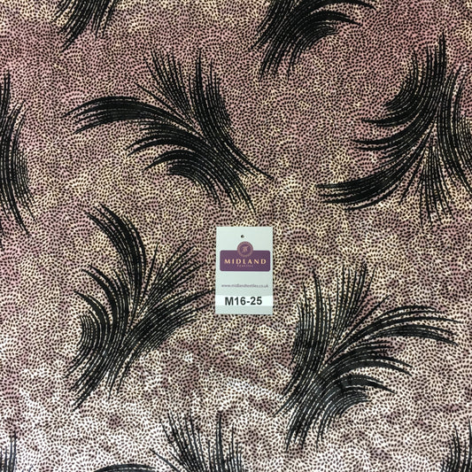 Rose Pink feathery Plant Velvet one way stretch dress fabric 58" wide M16-25 - Midland Textiles & Fabric